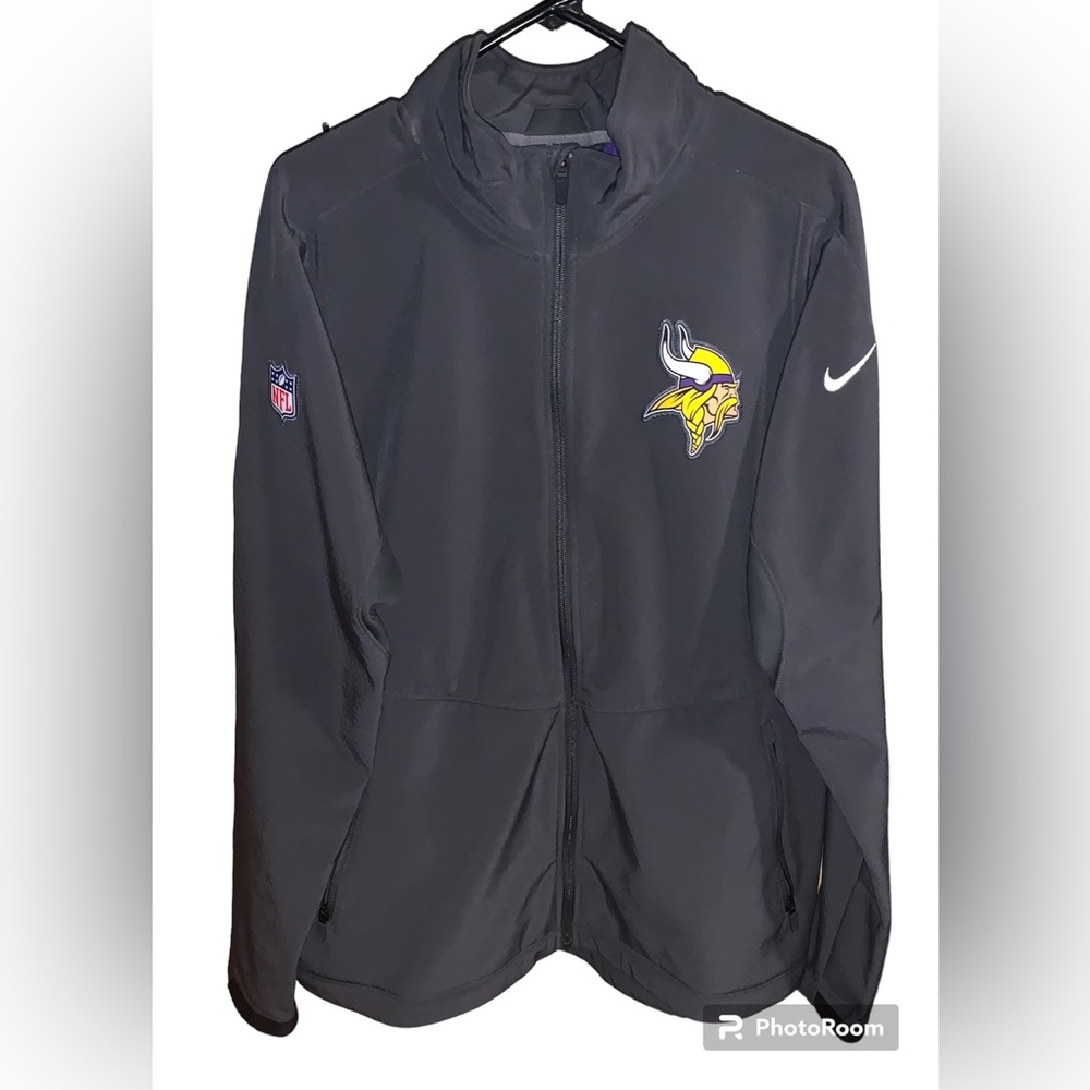 NFL Viking Zip-up, Nike, Large, Grey and Purple
